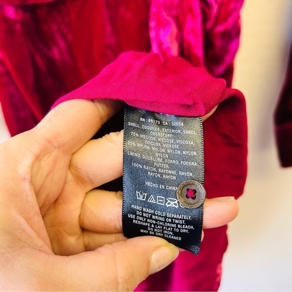 Maeve Anthropologie Pink Crushed Velvet Dress 00 NWT - Picture 7 of 12